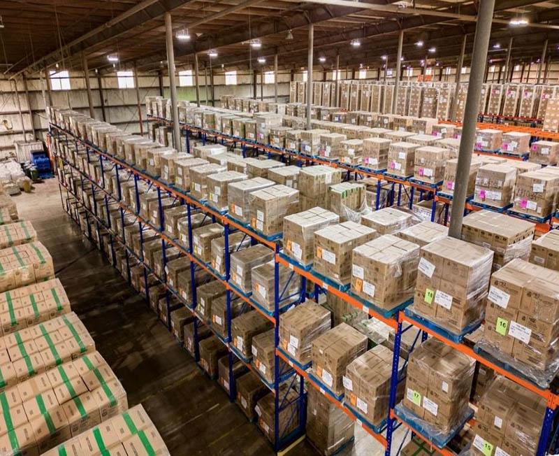 3PL warehouse racking filled with palletized goods
